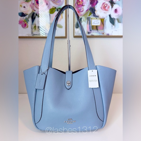 Coach Handbags - COACH Bag Hadley Turnlock Tote - Blue